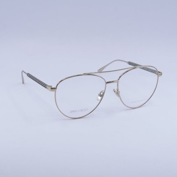 Jimmy Choo JC216 0PEF 00 Eyeglasses Silver 58mm Aviator Frame main image 6